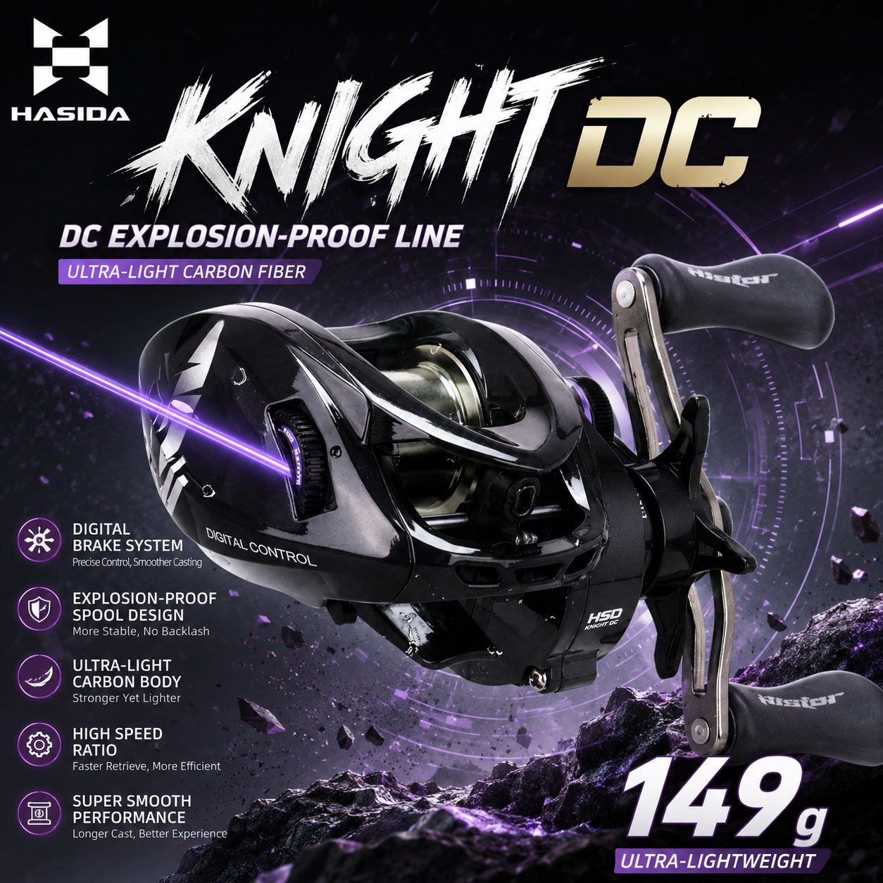 HASIDA Knight DC Baitcasting R - Abu Garcia Reel Max recensie en prijs